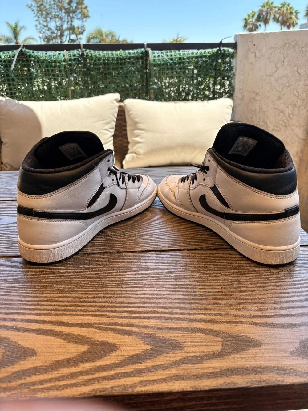 Jordan Men’s High-Top Sneakers in White and Black